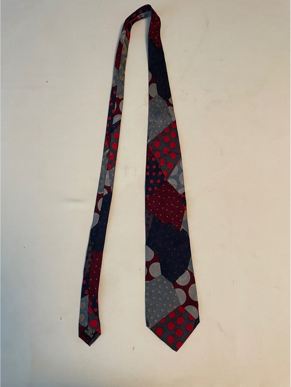 Paolo Gucci Designer Silk Tie Made in Italy with Polka Dot Pattern